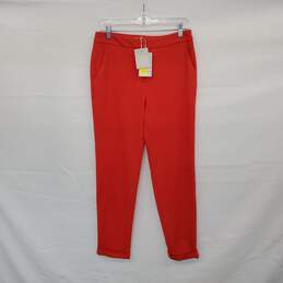 Boden Red Orange Tapered Slim Leg Pant WM Size 4R NWT