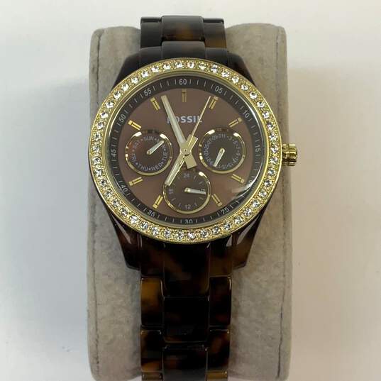 Designer Fossil Stella Gold-Tone Stainless Steel Analog Wristwatch image number 1