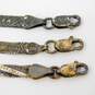 Artisan 925 & Vermeil Twisted Serpentine Box & Herringbone Chain Bracelets image number 4