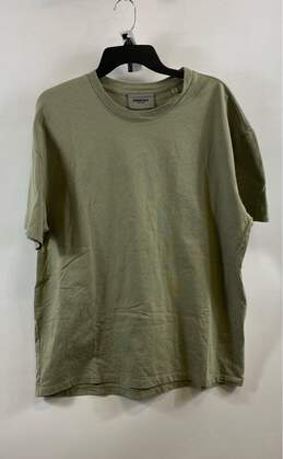 Essentials Mens Green Cotton Crew Neck Short Sleeve Pullover T-Shirt Size Medium