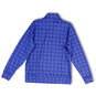 NWT Mens Blue Plaid Performance Walker Glen 1/4 Zip Pullover Jacket Size M image number 2