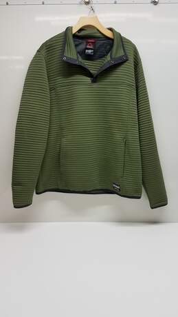 Gerry Webber Olive Green Men’s ¼ Zip Ottoman Pullover - Size L