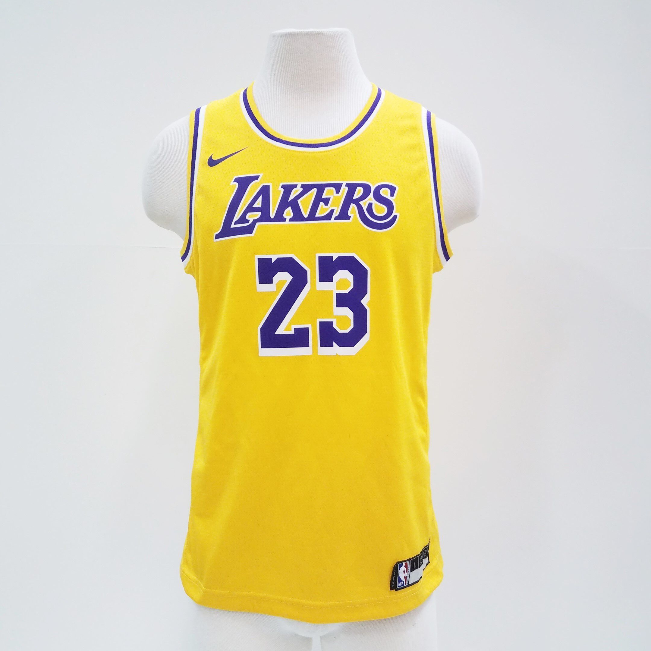 Yellow Nike NBA LA Lakers James #23 Jersey Junior