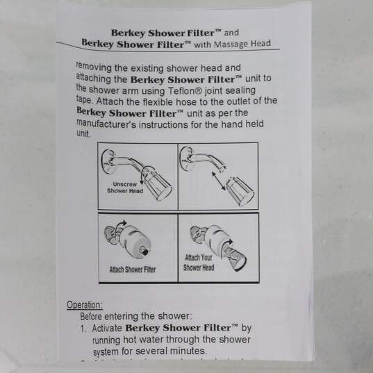 Berkey Shower Filter W/ Massage Head NIB image number 5