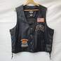 Harley Davidson Owners Group Silverdale WA Chapter Black Leather Vest Size XL image number 2