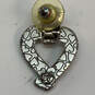 Designer Brighton Two-Tone Heart Shape Door Knocker Post Drop Earrings image number 4