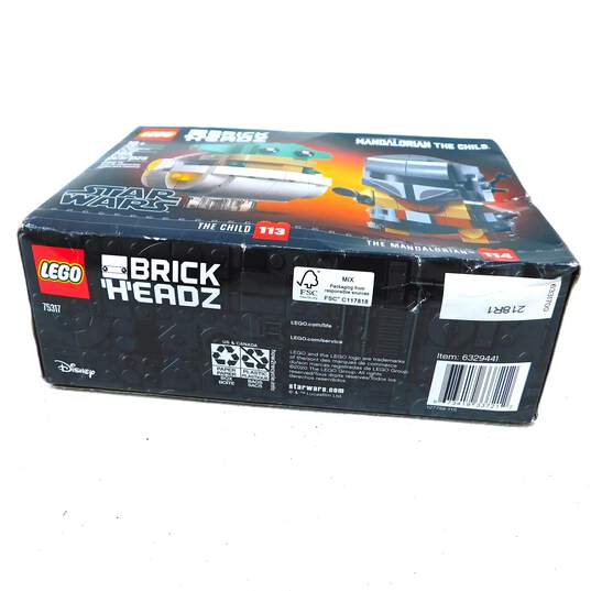 Sealed Disney Lego Brick Headz Star Wars Mandalorian 75317 Building Toy Set image number 6