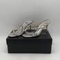 NIB Pairs Of 2 Badgley Mischka Womens Silver Rhinestone Strappy High Heels Sz 7 image number 3
