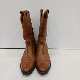 Nocona Men's Brown Leather Pointed Toe Western Boots Size 10.5B