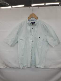 Mn Patagonia Breast Pocket Vents Button Lt Blue Plaid T Shirt Sz L