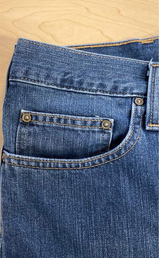 Carhartt Mens Blue Medium Wash 5-Pocket Design Denim Straight Jeans Size 42X30 image number 3