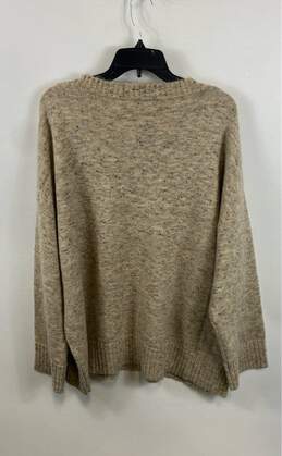 NWT Max Studio Womens Oatmeal Long Sleeve Round Neck Pullover Sweater Size Large alternative image