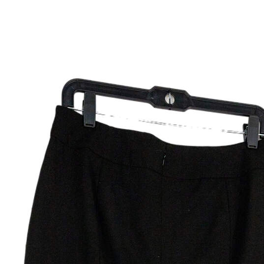 Buy the Womens Black Flat Front Back Zip Short Straight And Pencil