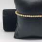 14k Gold Diamond Tennis Bracelet w/Safety Chain 9.7g image number 5