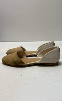 TOMS Tan Suede Canvas Slide Flats Loafers Size 7 alternative image