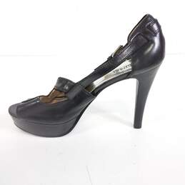Michael Kors Black Leather Platform Peep Toe Pumps Women's Size 10M alternative image