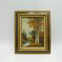 Artist Raymond Signed Autumn Woodland Scene Oil Painting Vintage Framed Art image number 1