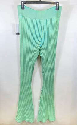 NWT Sofia Intimates Womens Green High Rise Ribbed Flared Pajama Pants Size XL alternative image