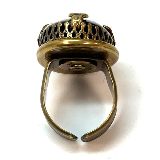 Designer Jan Michaels SF Gold-Tone Black Stone Fashionable Band Ring image number 3