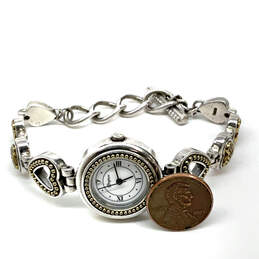 Designer Brighton Genoa Heartshaped Links Toggle Analog Bracelet Wristwatch alternative image