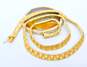 14k Yellow Gold Textured Link Necklace 25g image number 3