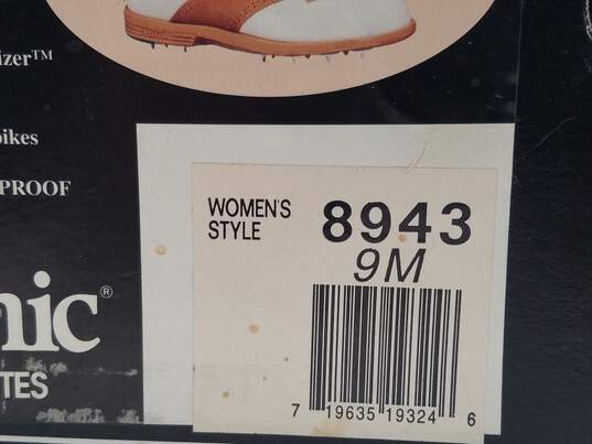 Etonic Stabilites Tan White Lace Up Golf Shoes Size 9M image number 4