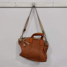 Or Yany Brown/Tan Leather Tote Crossbody Bag with Tag alternative image