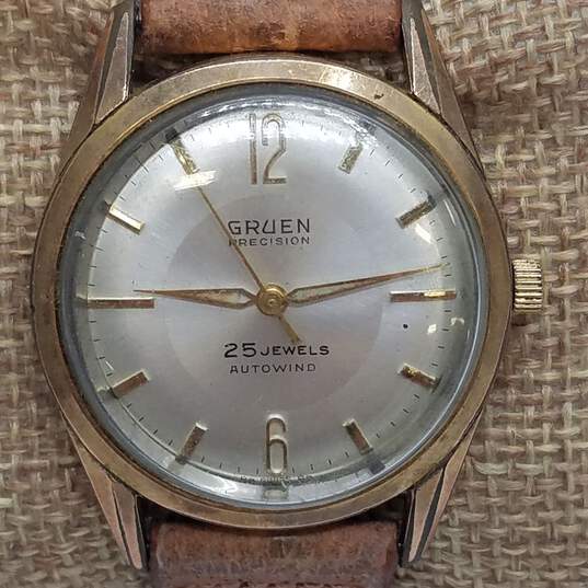 Men's Gruen Precision 25 jewels Stainless Steel Watch image number 2