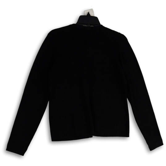 NWT Womens Black Knitted Long Sleeve V-Neck Cardigan Sweater Size XL image number 4