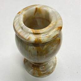 Onyx Vase 8.5 inch Tall Polished Quartzite Decorative Stone Urn / Vase alternative image