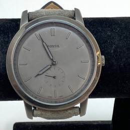 Designer Fossil FS5445 Leather Strap Analog Round Dial Quartz Wristwatch