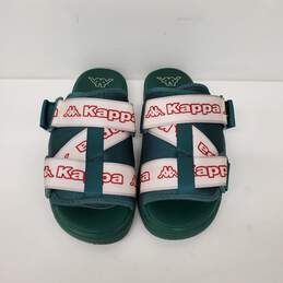 Kapa MN's Logo Tape Kalpi Slides Green Sandals Size 10.5