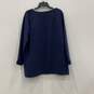 Soft Surroundings Womens Blue Quilted Long Sleeve Pullover T-Shirt Size XL image number 2