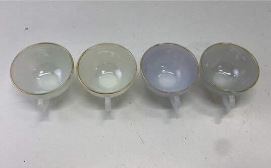 Vintage Arcopal Harlequin Opalescent French Coffee/ Espresso 4pc Cups image number 6