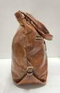 Dooney & Bourke Leather Croc Embossed Shoulder Bag Brown image number 3