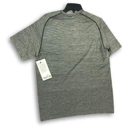NWT Lululemon Mens Gray Metal Vent Tech 2.0 Striped Activewear T-Shirt Size L alternative image