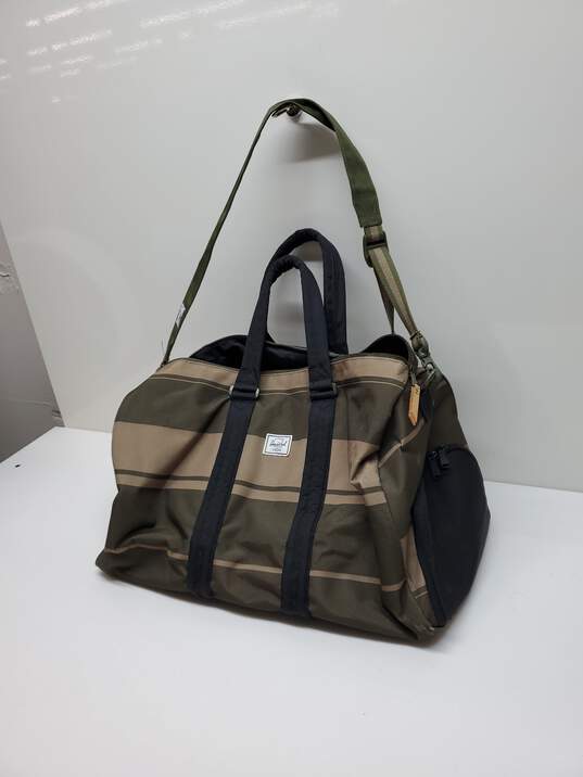 Herschel Supply Co. Brand Untested Olive Green Beige Travel Tote Duffle Bag image number 1