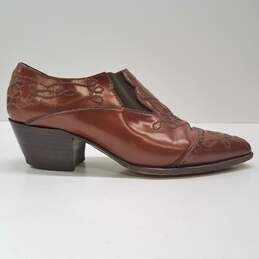 SBWE Nu West Brown Leather Western Heel Size 8