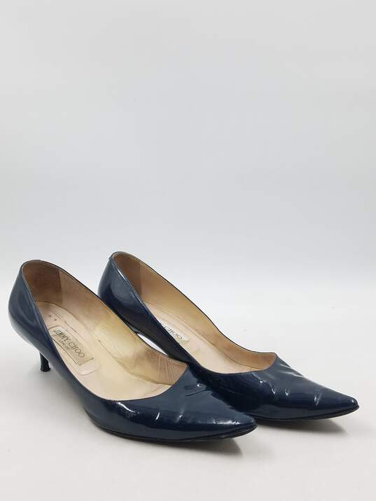 Authentic Jimmy Choo Navy Patent Pump W 11 image number 3