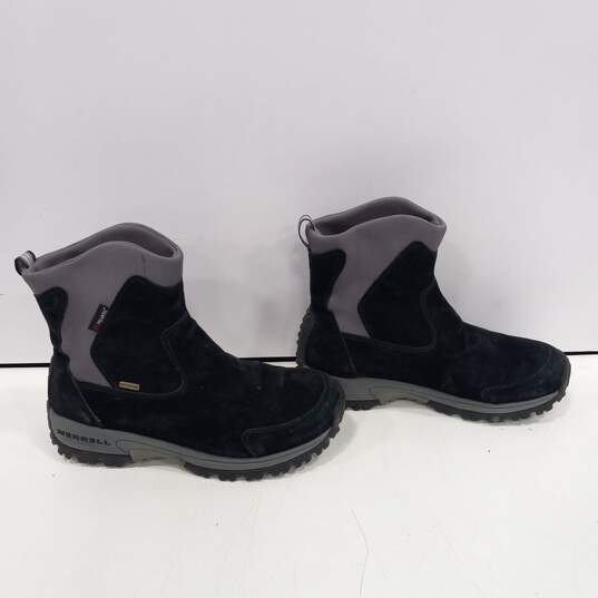 Merrell Women's Tundra Black/Gray Suede Polartec Waterproof Boots image number 2