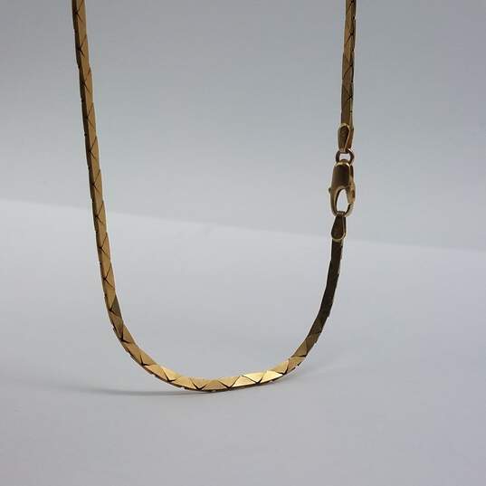 14k Gold Diamond Cobra Link Drop Necklace 10.7g image number 4