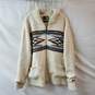 The North Face White Zip Up Knit Sweater Hoodie image number 1