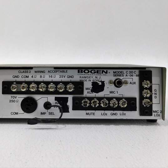 Bogen Brand C20C Model Public Address (P.A.) Mixer-Amplifier w/ Power Cable image number 5