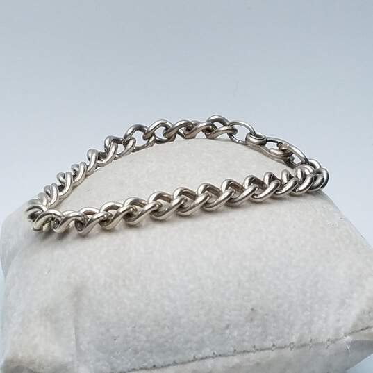 Sterling Silver Chain Link 6 3/4" Bracelet 18.0 G image number 1