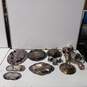 Silver Plated Platters, Teapots, & Cups Assorted 14pc Lot image number 1