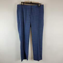 Ann Taylor Women Blue Plaid Pants 8P NWT