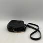 Tory Burch Womens Black Leather Zipper Adjustable Strap Crossbody Bag Purse image number 4