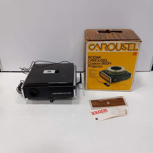 Kodak Carousel Custom 860H Slide Projector IOB image number 1