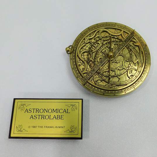 VNTG Franklin Mint Universal Equinoctial Ring Dial & Astronomical Astrolabe image number 3