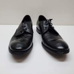 John Varvatos Size 10 Mens Oxford Black Leather Shoes alternative image